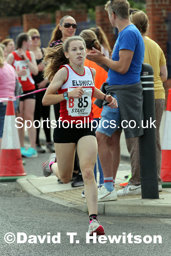 Girls under-15s 2021 Northern 6 and 4 Stage and Young Athletes Road Relays, Redcar. Photo: David T. Hewitson/Sports for All Pics